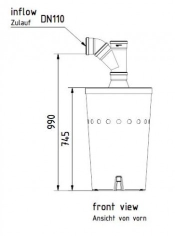 Biovitor DN100 Regenwasserfilter für Dachflächen bis 250m2